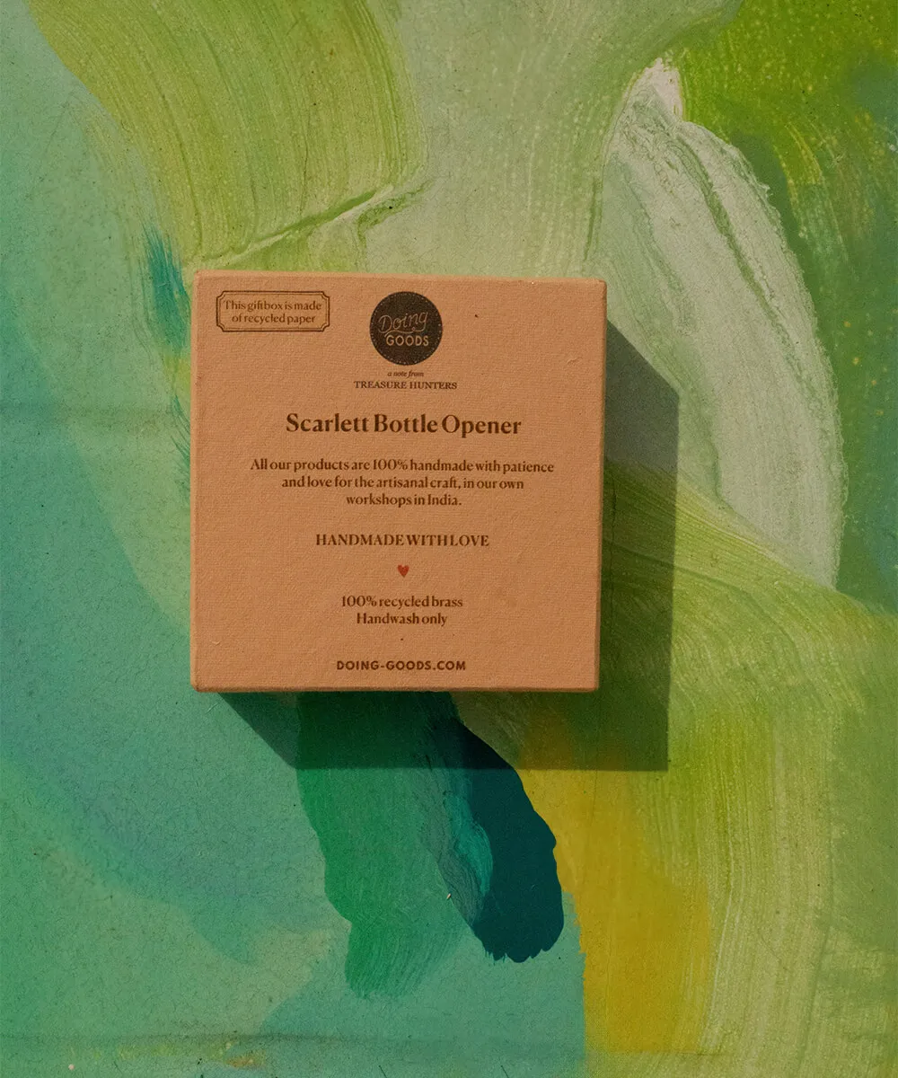 Doing Goods Scarlett Muschel Flaschenöffner Gold Geschenkbox