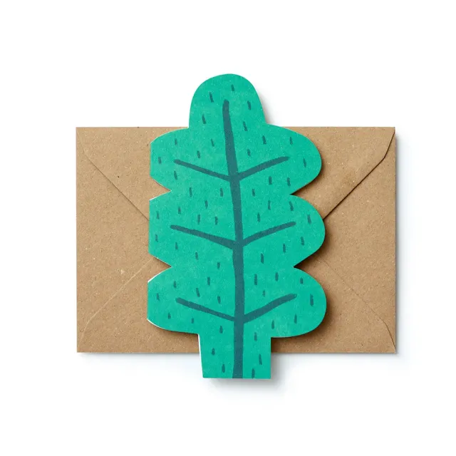 Donna Wilson Leaf Klappkarte 15x9 Recyclingkarton
