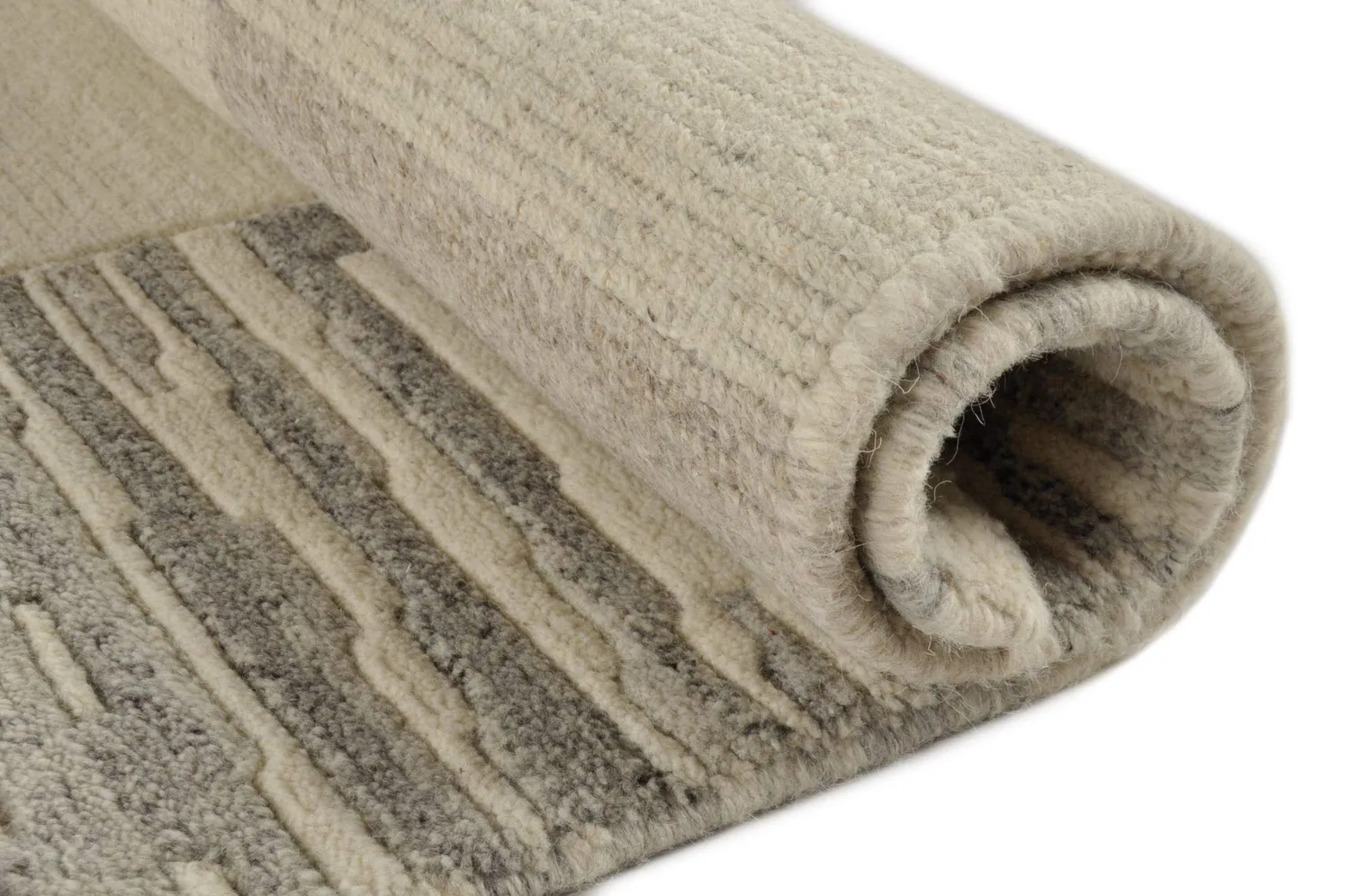 THEKO Nakarta Teppich 60x90 Natur Schurwolle
