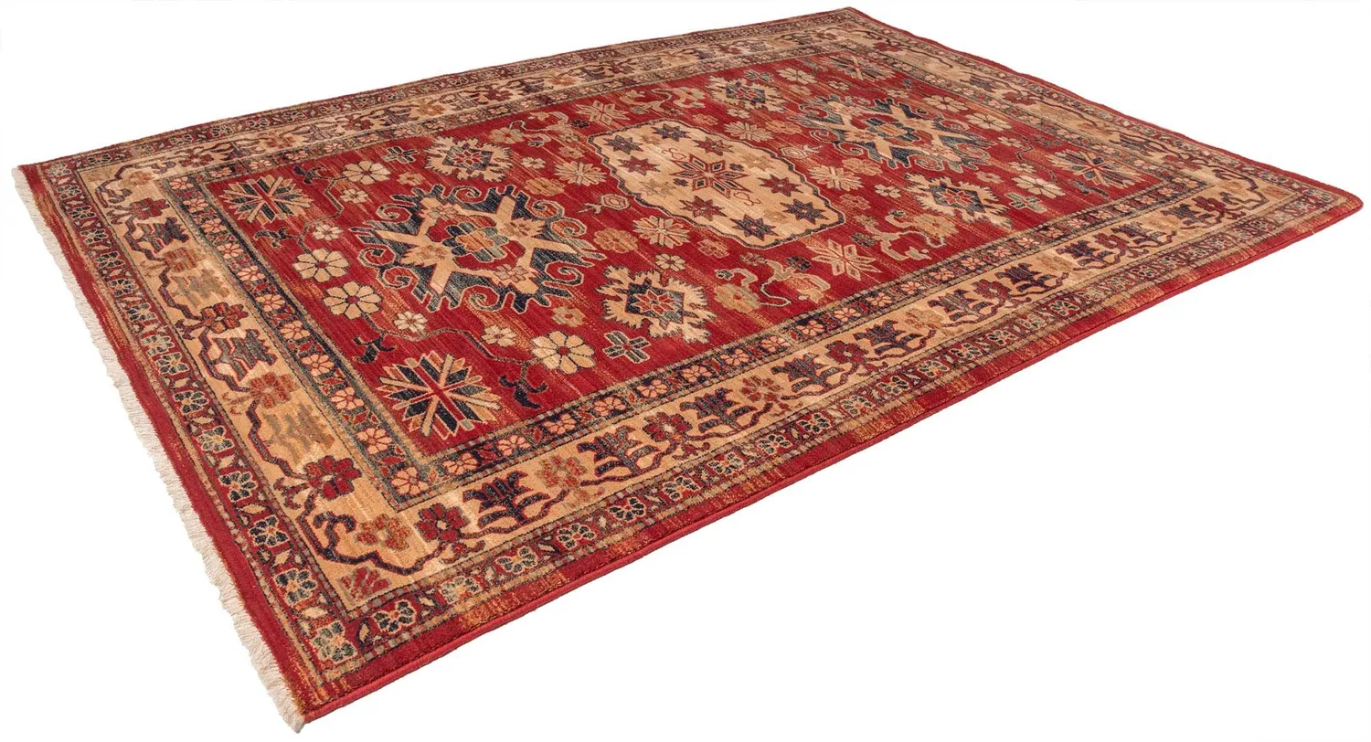 THEKO Saharna Wollteppich 80x150 Rot Schurwolle