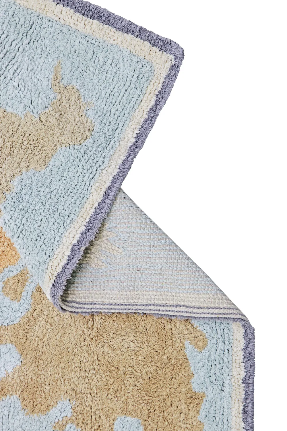 Lorena Canals Mini Worldmap Teppich 70x100 Baumwolle