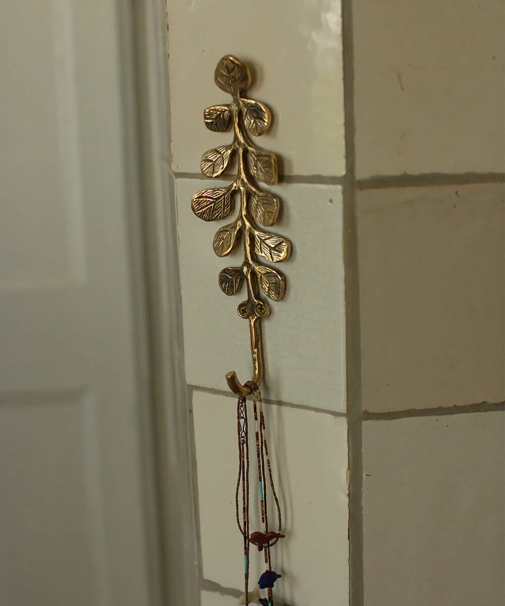 Doing Goods Bea Botanical Wandhaken Messing 19,5 cm