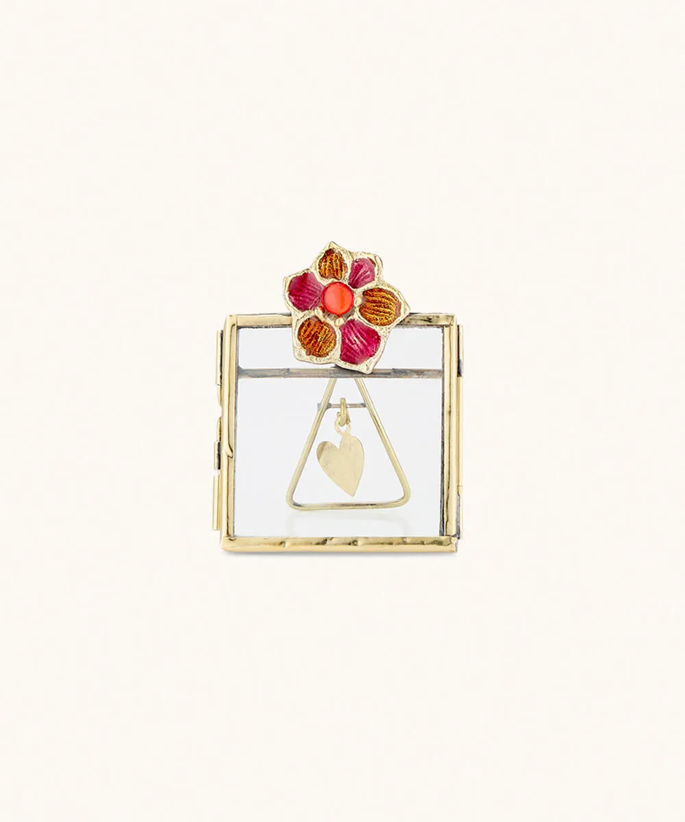 Doing Goods Cameron Mini Fleur Bilderrahmen Glas gold
