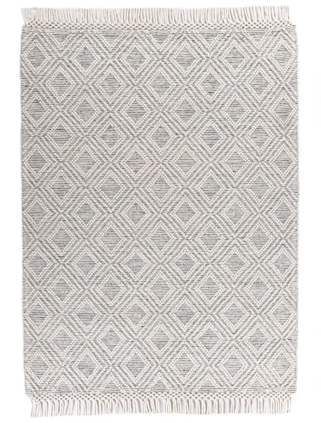 THEKO Visby Wollteppich Natur Multi 90x160 cm