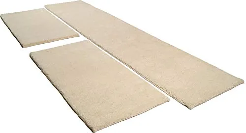 THEKO Tanger Teppich 70x620 Weiß Schurwolle