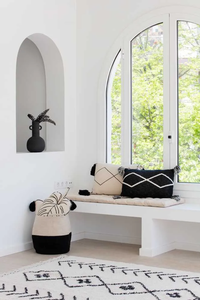 Lorena Canals Oasis Strickkissen Schwarz 30x48 Baumwolle