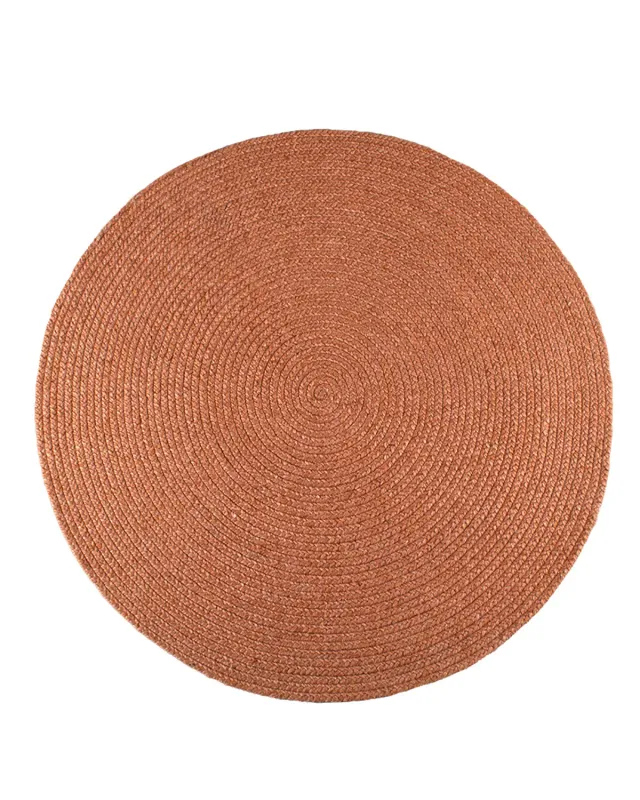 HC Interior Rugs Stavanger 3300-780 Teppich Rust rund Viskose