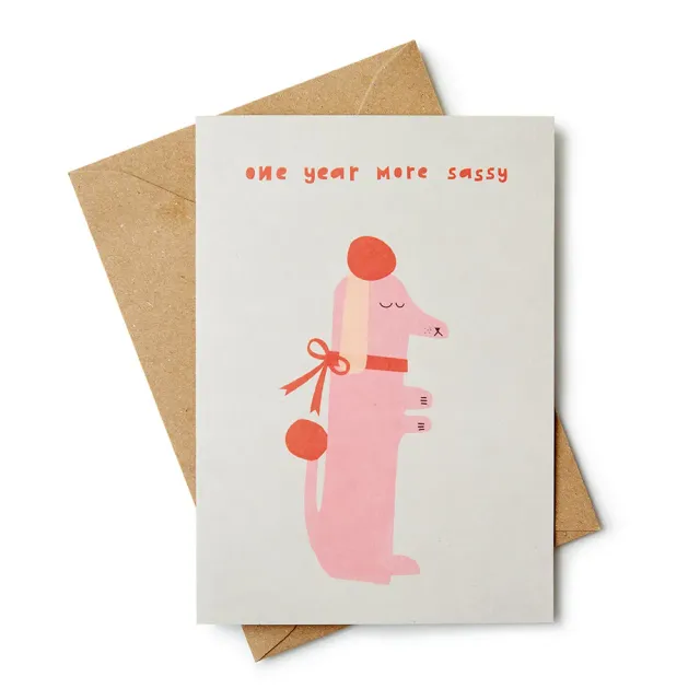 Donna Wilson One Year More Sassy Geburtstagskarte Recycling