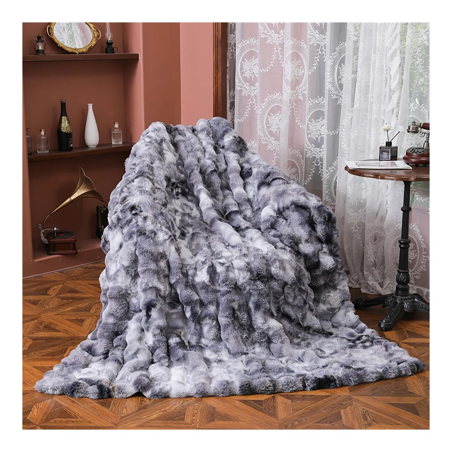 HonunGron Kuscheldecke 100x160cm Mehrfarbig Flauschig