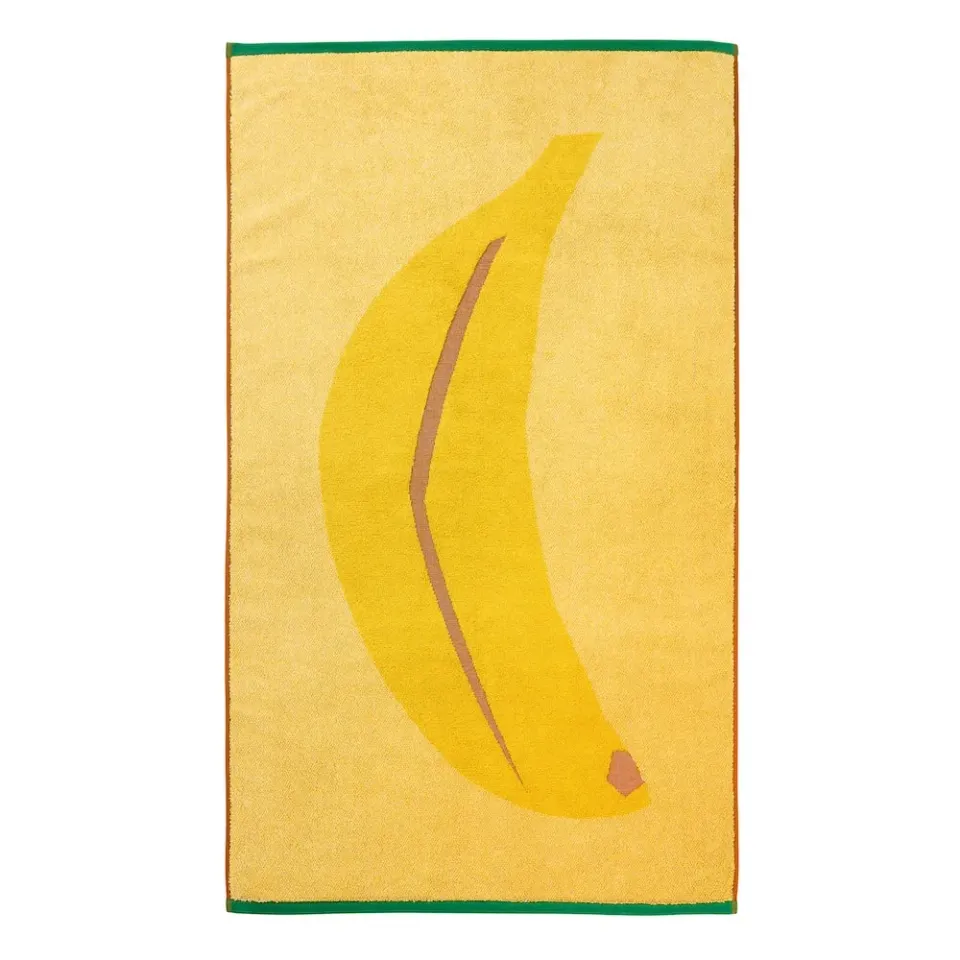 Donna Wilson Tutti Frutti Badetuch Baumwolle 70x125 cm Bananen
