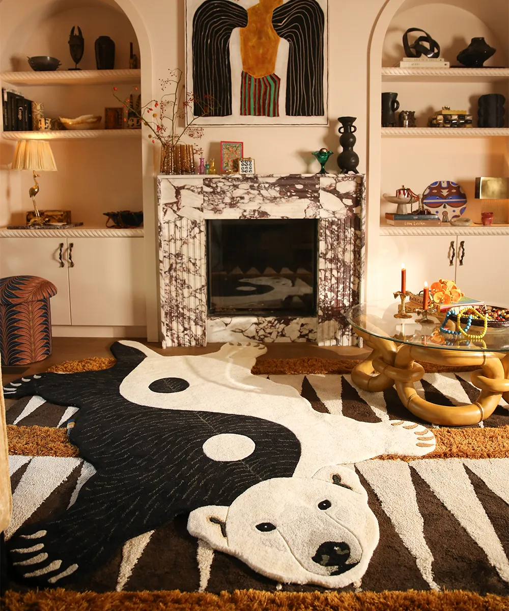 Doing Goods Ours Polaire Yin Yang XL Teppich 238x155 Wolle