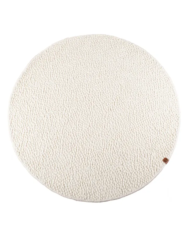 HC Interior Rugs Pebble 4550-060 Teppich Ivory Ø 200 cm Schurwolle