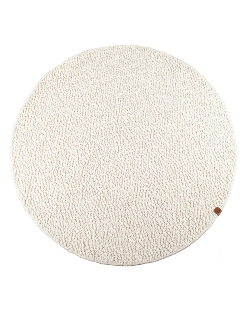 HC Interior Rugs Pebble 4550-060 Teppich Ivory Ø 200 cm Schurwolle