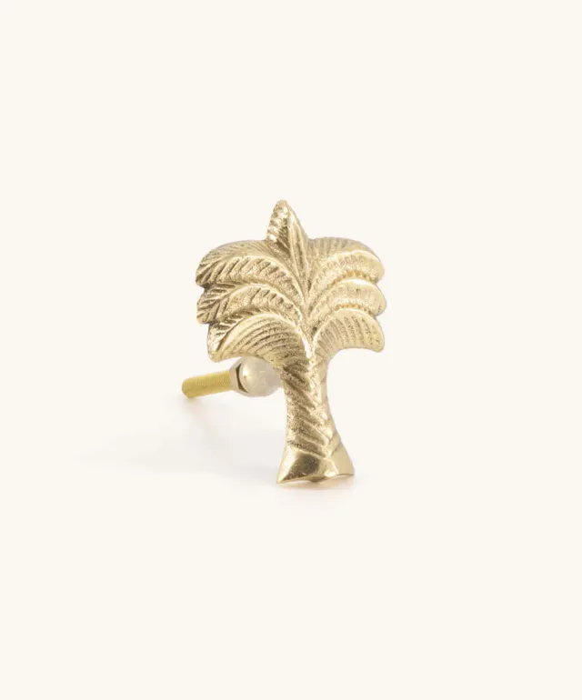Doing Goods Wanda Palmtree Möbelknopf Palme Messing