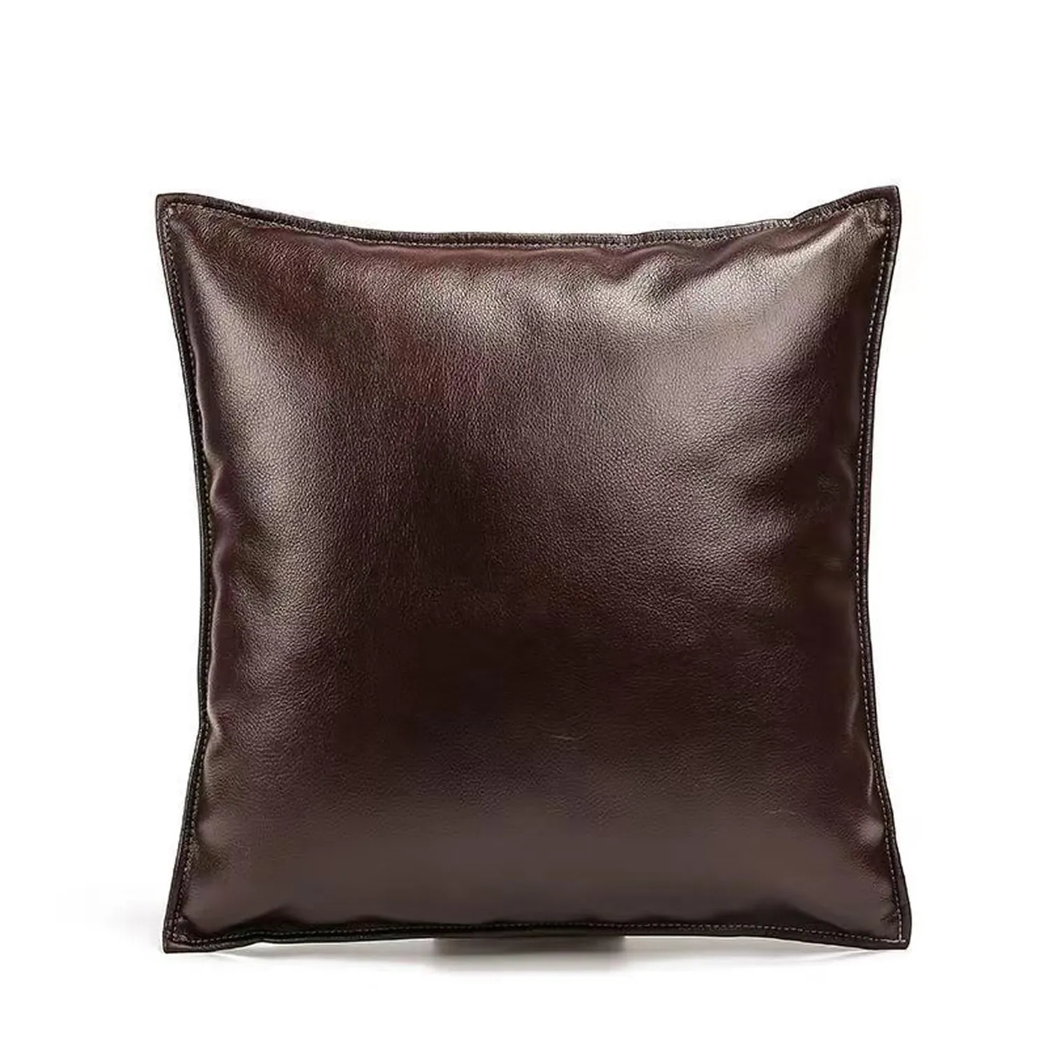 HonunGron Sofakissen 45x45 Beige Kunstleder 2 Stück