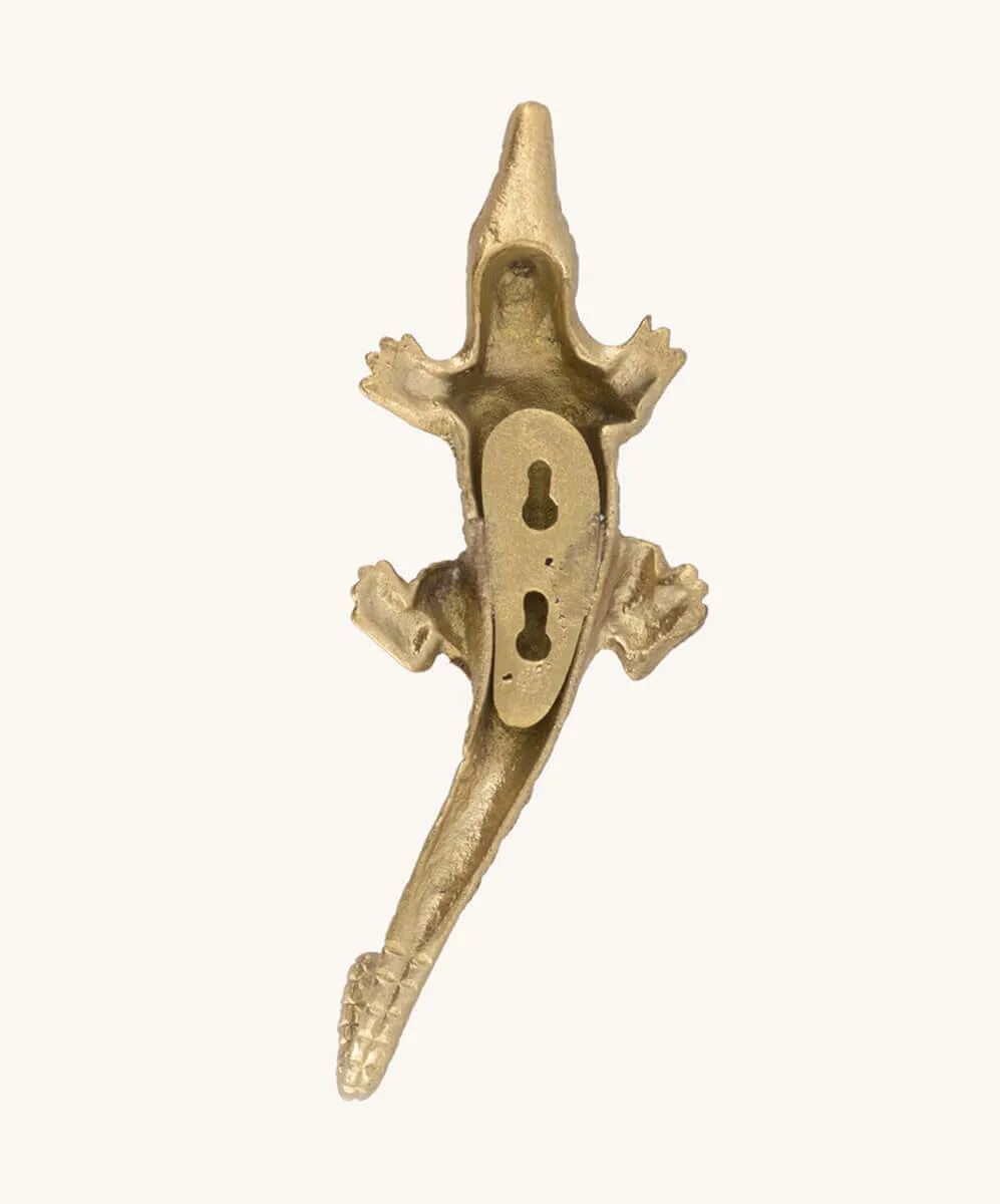 Doing Goods Chewy Crocodile Large Wandhaken Messing