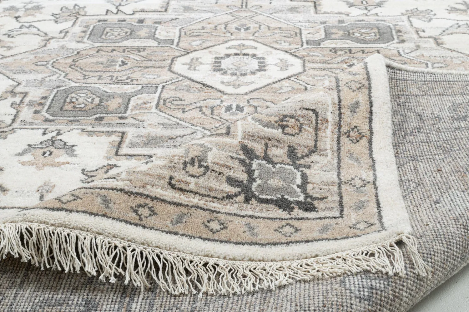 THEKO Luxus Vintage Natur Versian Teppich 40x60
