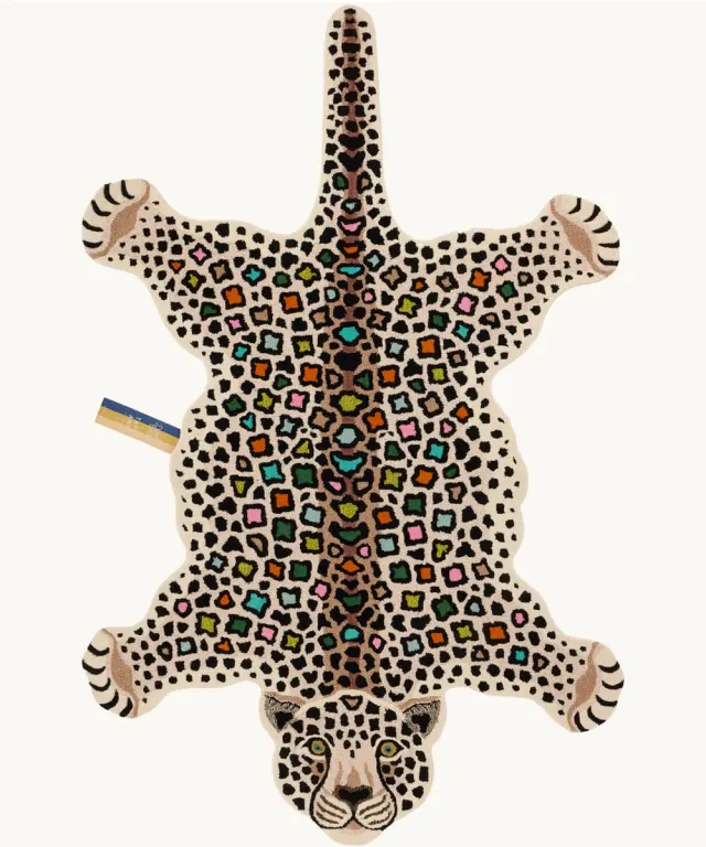 Doing Goods Disco Leopard XL Wollteppich Wolle