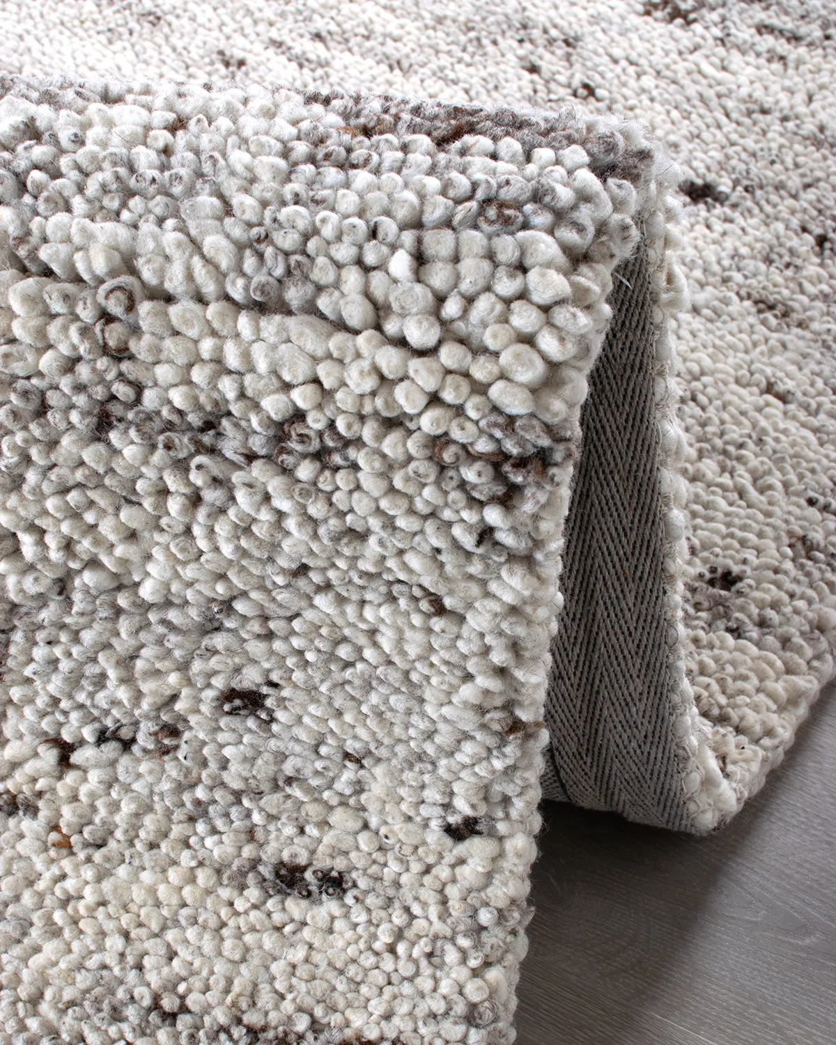 HC Interior Rugs York 3140-206 Teppich White Brown Wollteppich