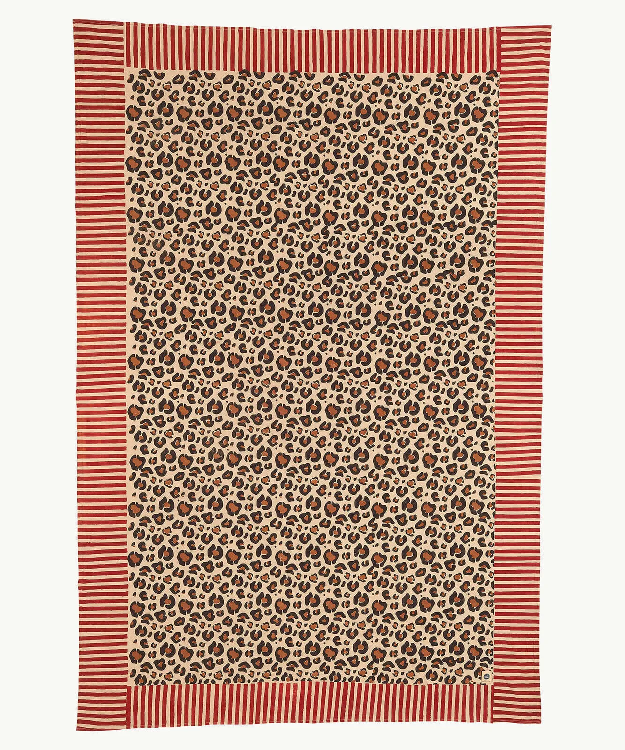 Doing Goods Leopard Plaid Baumwolldecke mit Tasche