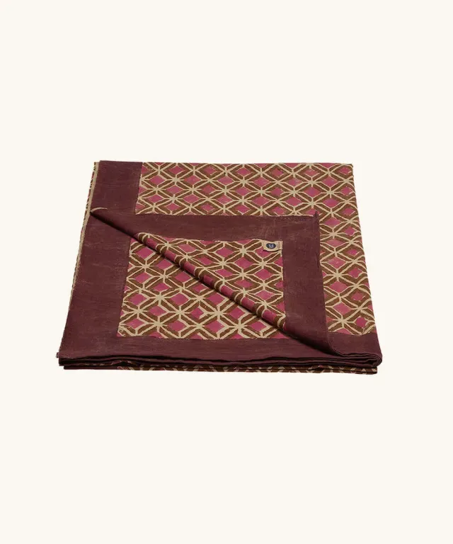 Doing Goods Simple Helena Plaid Baumwolle Bordeaux mit Tasche