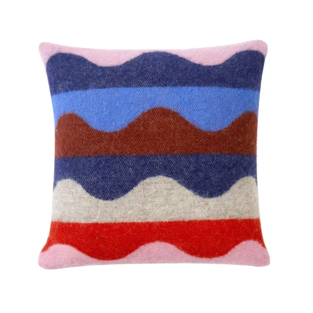 Donna Wilson Wiggle Square Kissen 42cm Rot