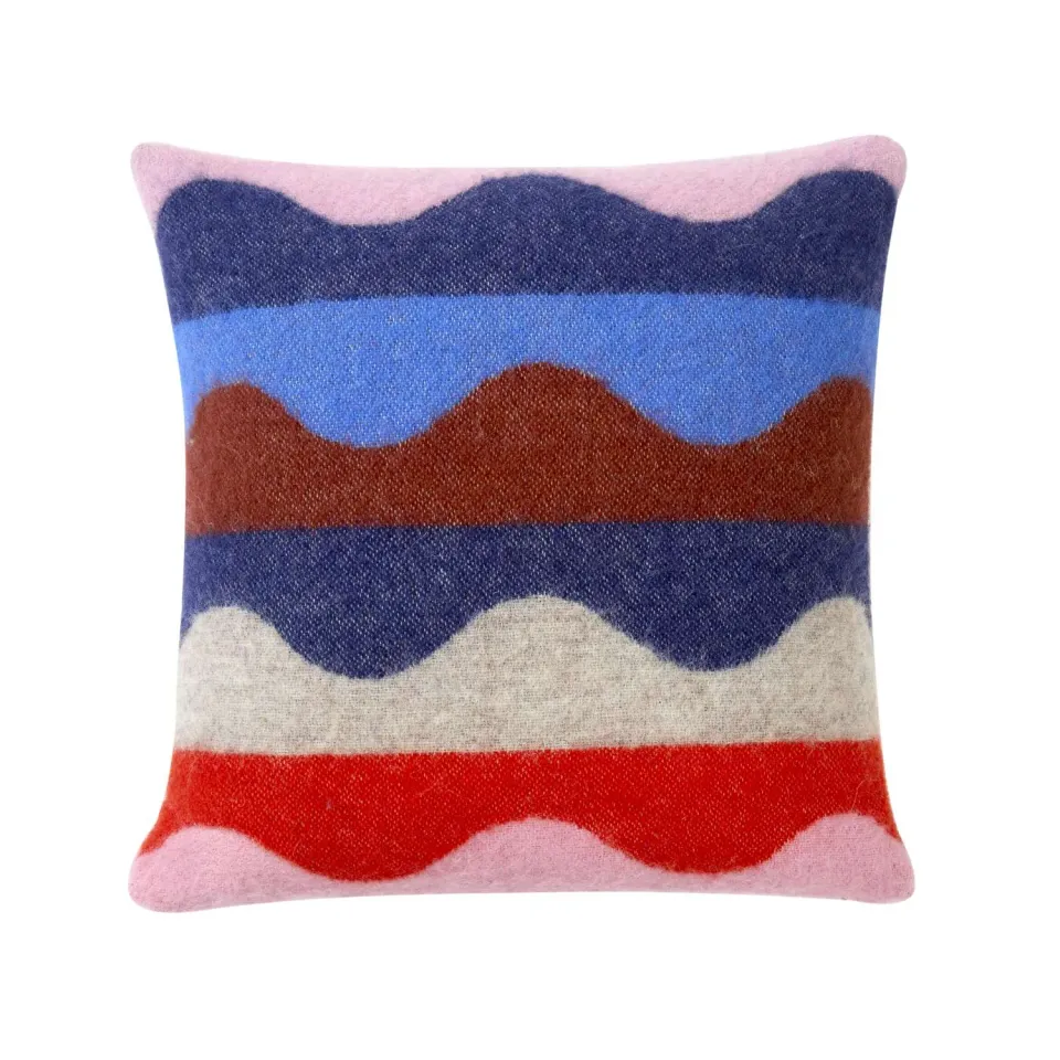 Donna Wilson Wiggle Square Kissen 42cm Rot