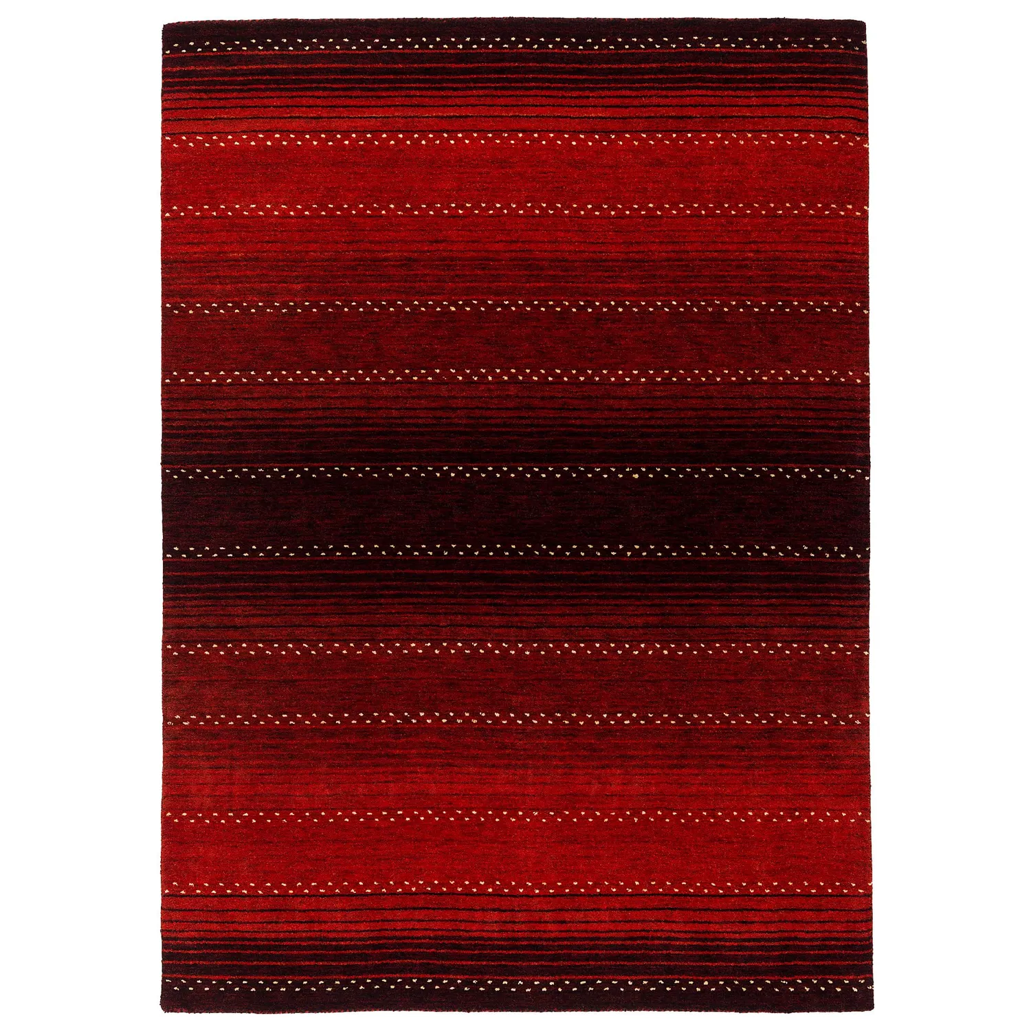 THEKO Indo Gabbeh Indira Teppich 140x200 Rot Schurwolle