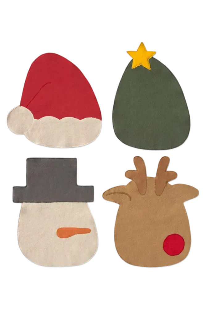 Lorena Canals Christmas Crew Tischsets 4er Set Weihnachten