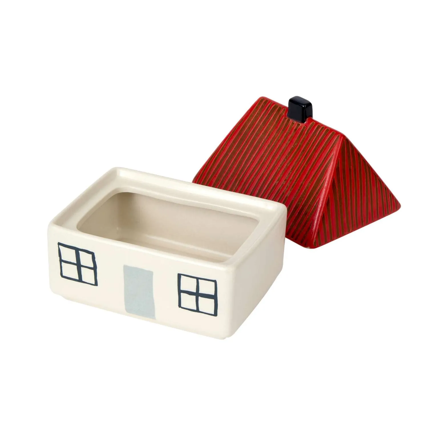 Donna Wilson House Butterdose Steinzeug 12,75 cm weiß