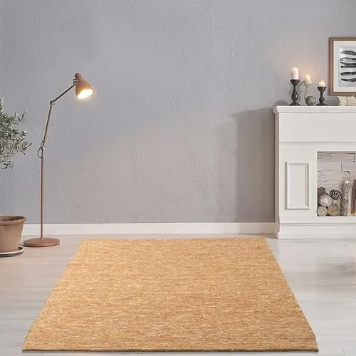 THEKO Alpen Wollteppich terrakotta – 100% Schurwolle