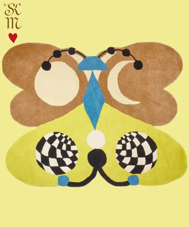 Doing Goods Melody Moon Citron Teppich XL 150x180 Wolle
