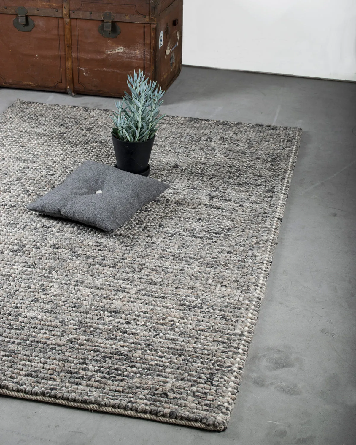 HC Interior Rugs Dublin 7200-235 Teppich Grau Wolle