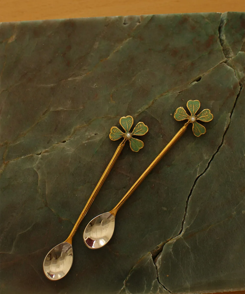 Doing Goods Lucky Trèfle Teelöffel Set 2tlg Kleeblatt
