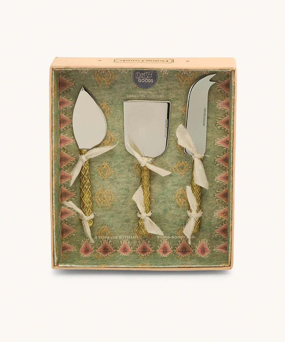 Doing Goods Chameli Käsemesser-Set 3-teilig floral