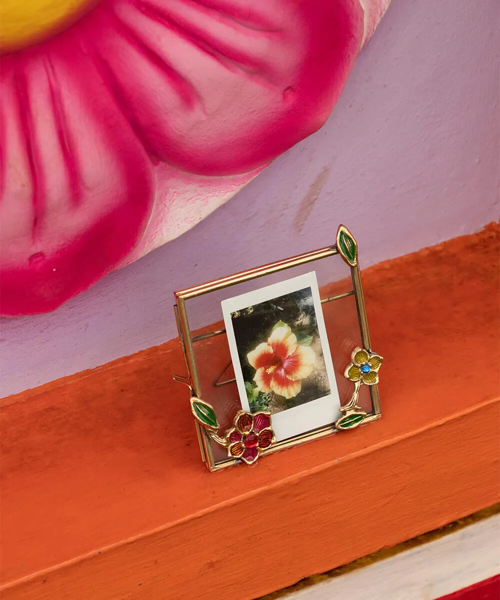 Doing Goods Cameron Polaroidrahmen Blumen 11x11 Glas