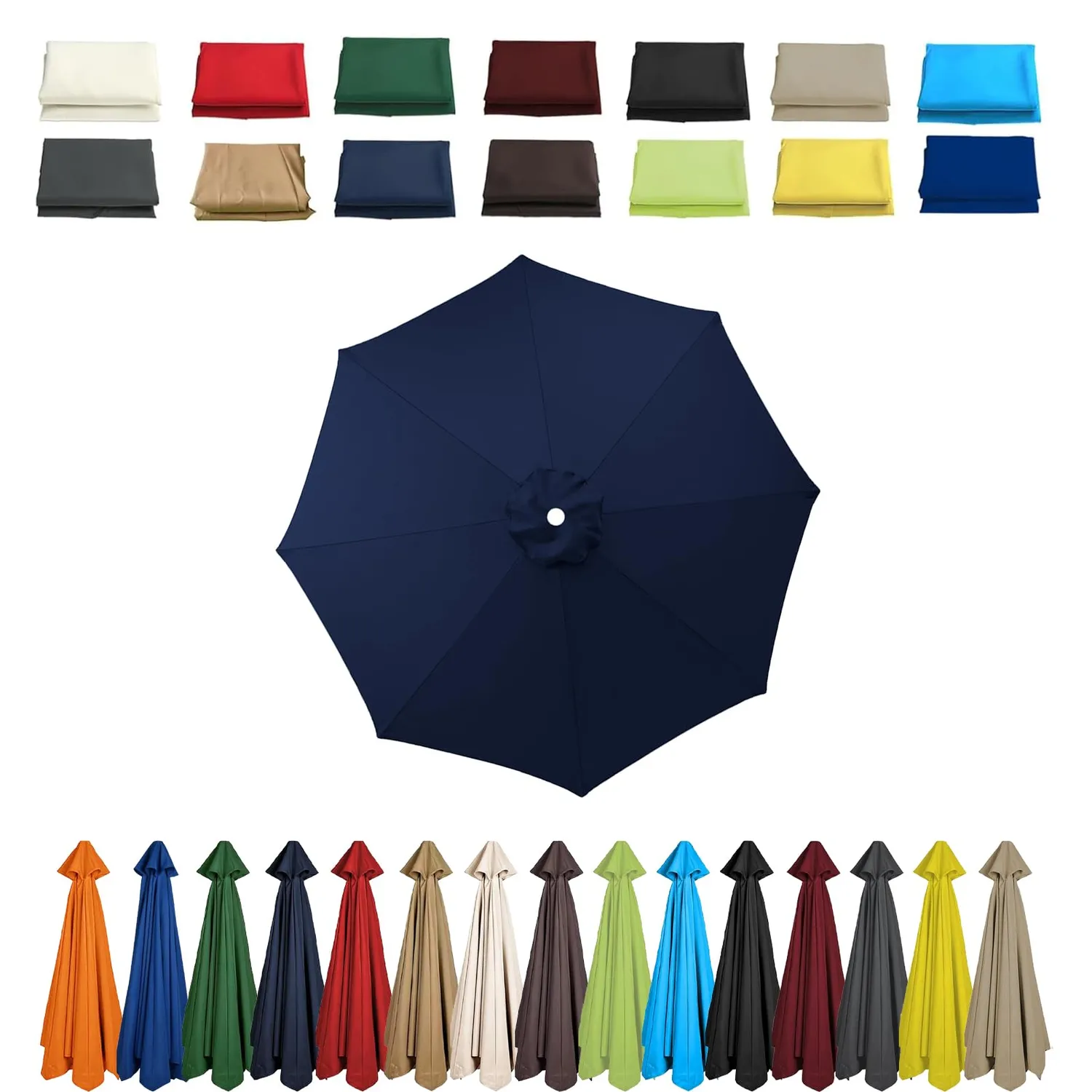 HonunGron Sonnenschirm Ersatzbezug Polyester UV-Schutz