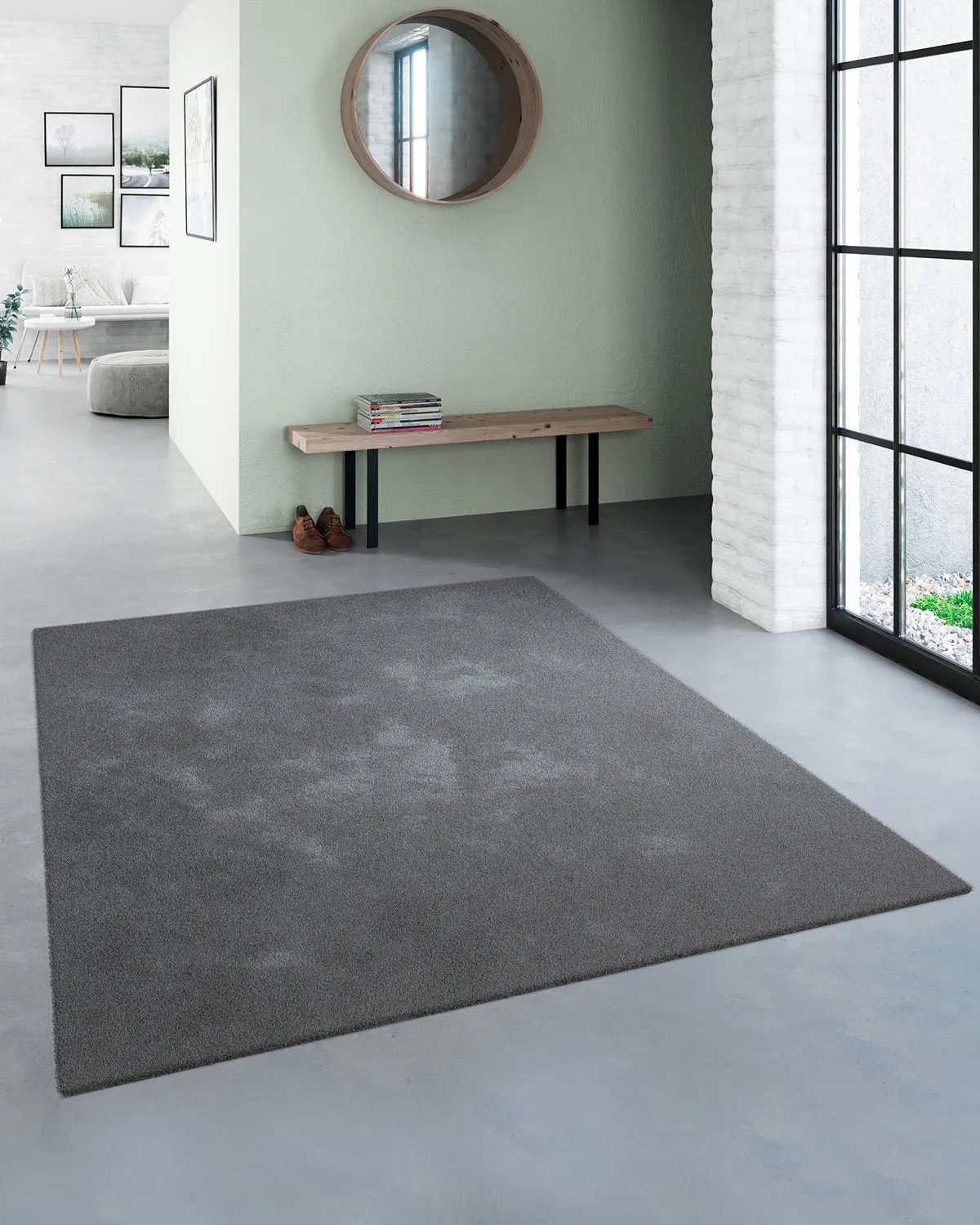 HC Interior Rugs Sensation 71351-100 Teppich Dunkelgrau Mikrofaser