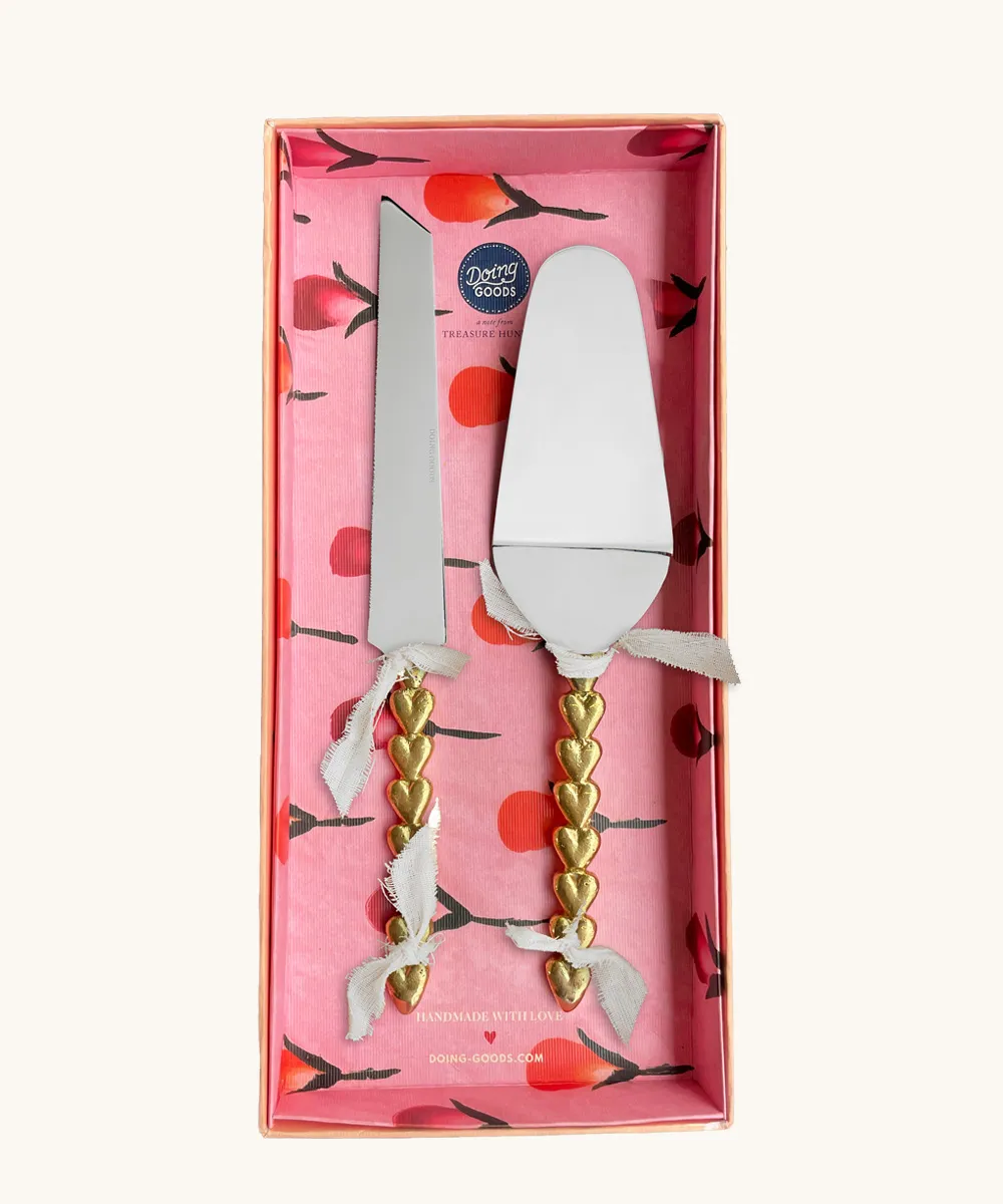 Doing Goods Holly Heart Torten-Set Gold 2-teilig Herz