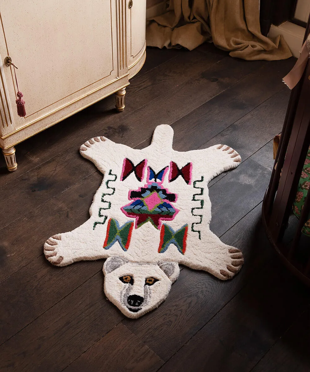 Doing Goods Kasbah Polar Bear Teppich Small Wolle