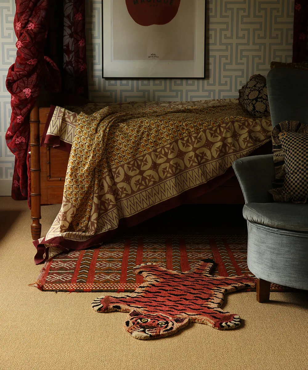 Doing Goods Tula Small Teppich Tiger Sage Wolle handgetuftet