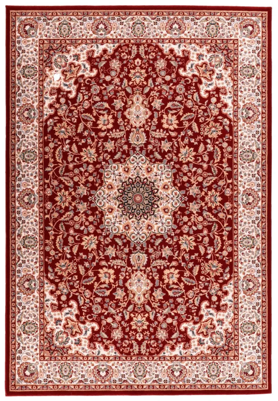THEKO Dolna Wollteppich 50x80 cm Rot Flachgewebe