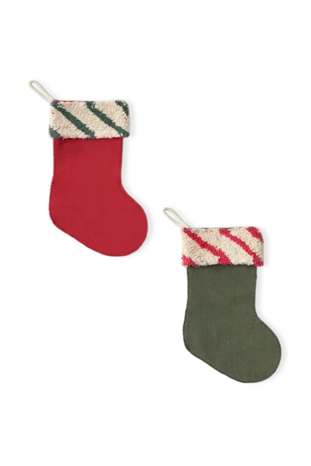 Lorena Canals Weihnachtsstrumpf Baumwolle 25x39 2er Set