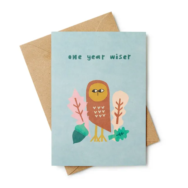 Donna Wilson One Year Wiser Geburtstagskarte 15,5 cm