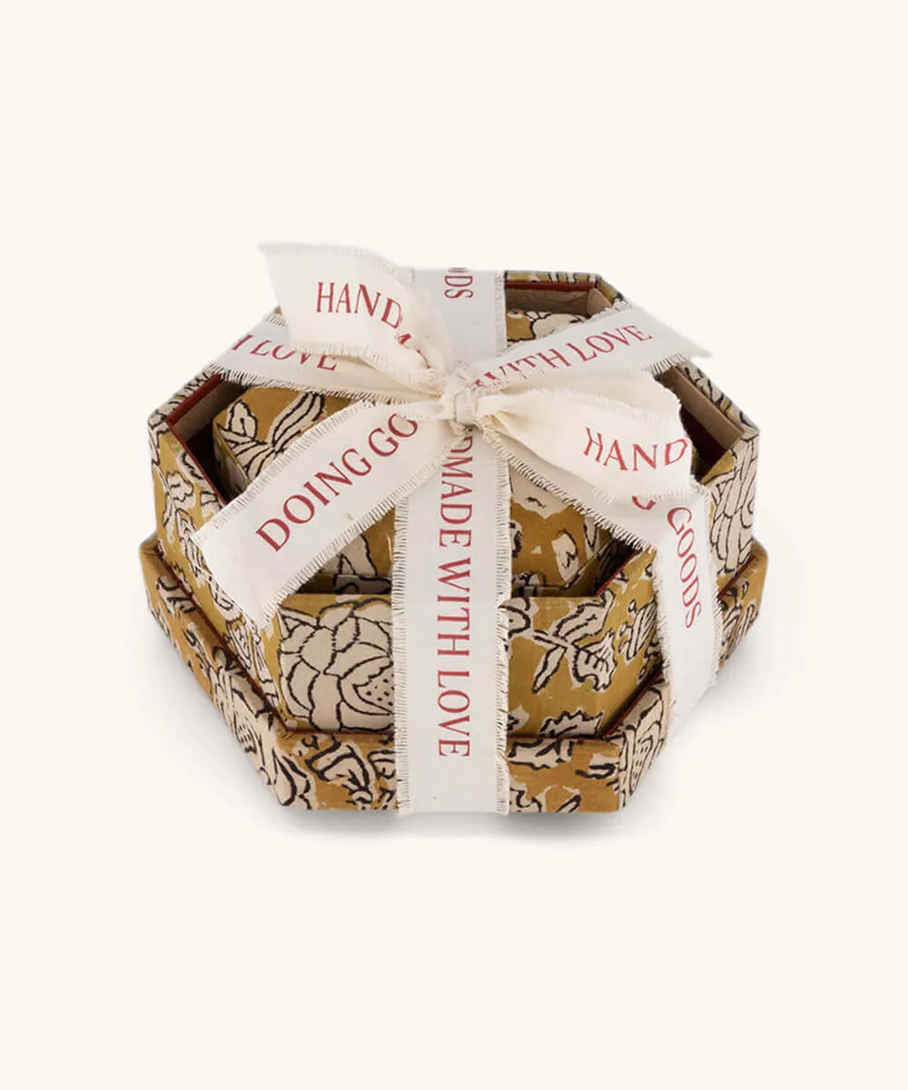 Doing Goods Botanical Hexagon Aufbewahrungsboxen Set