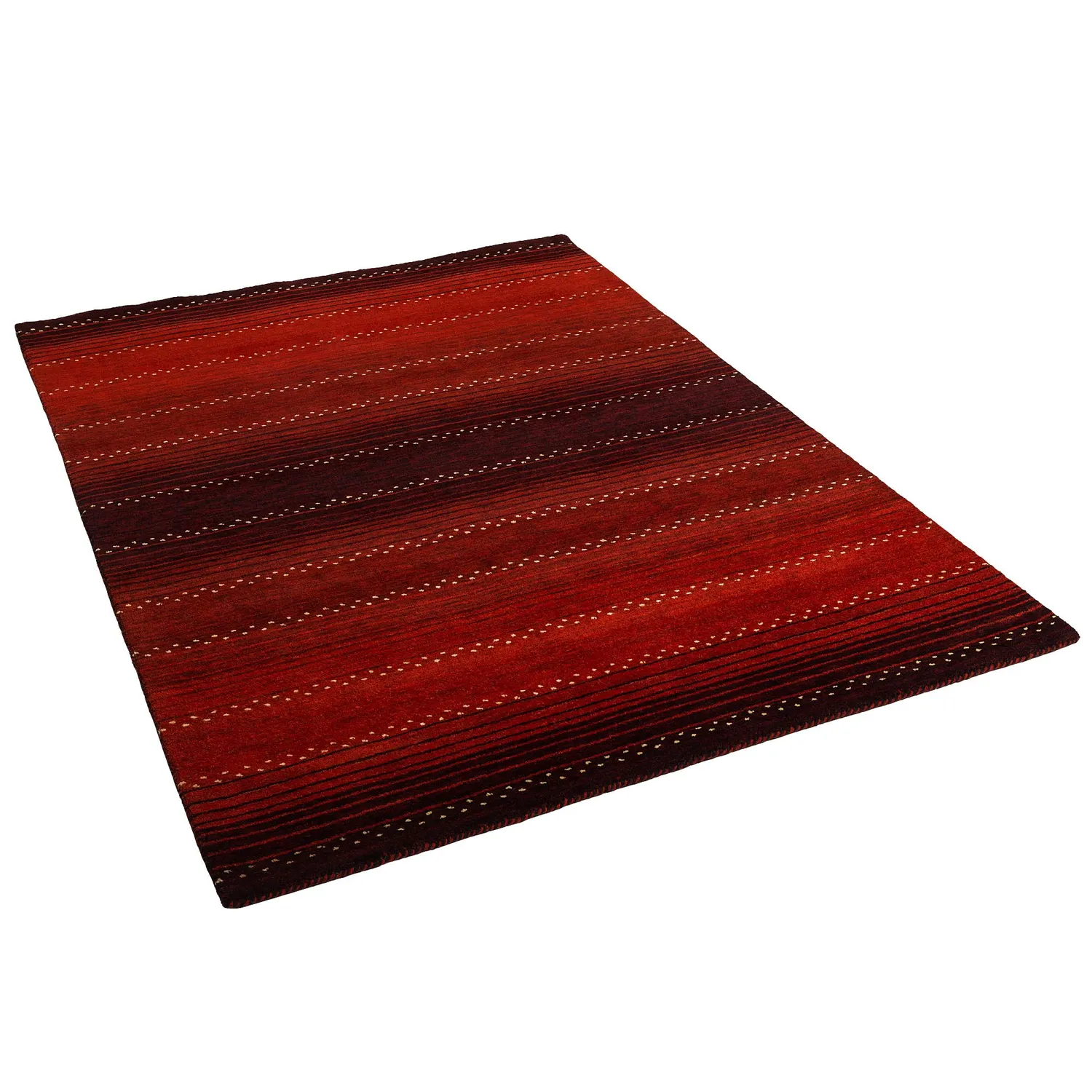 THEKO Indo Gabbeh Indira Teppich 140x200 Rot Schurwolle