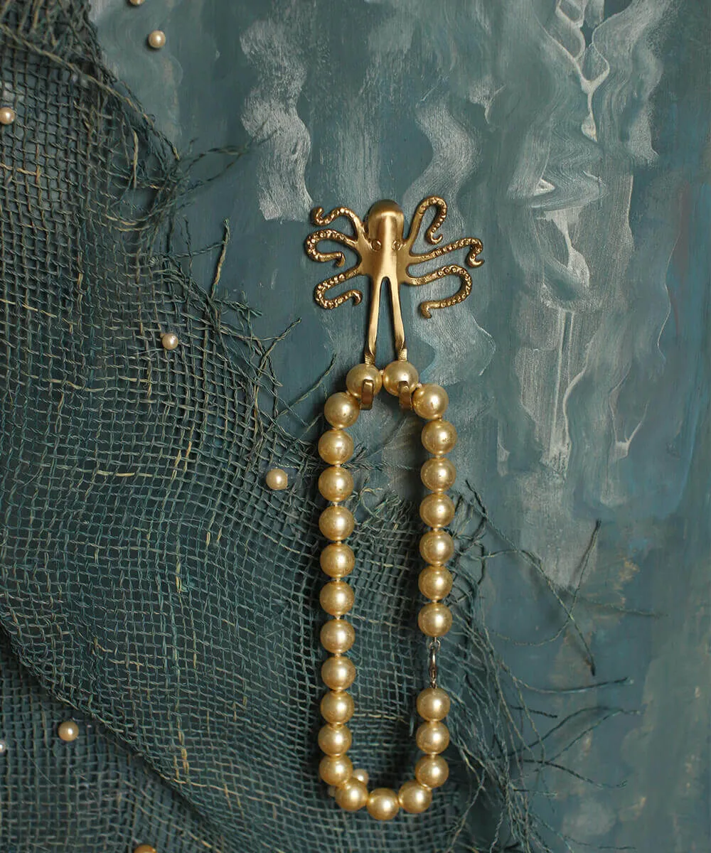 Doing Goods Ella Octopus Wandhaken Messing Oktopus