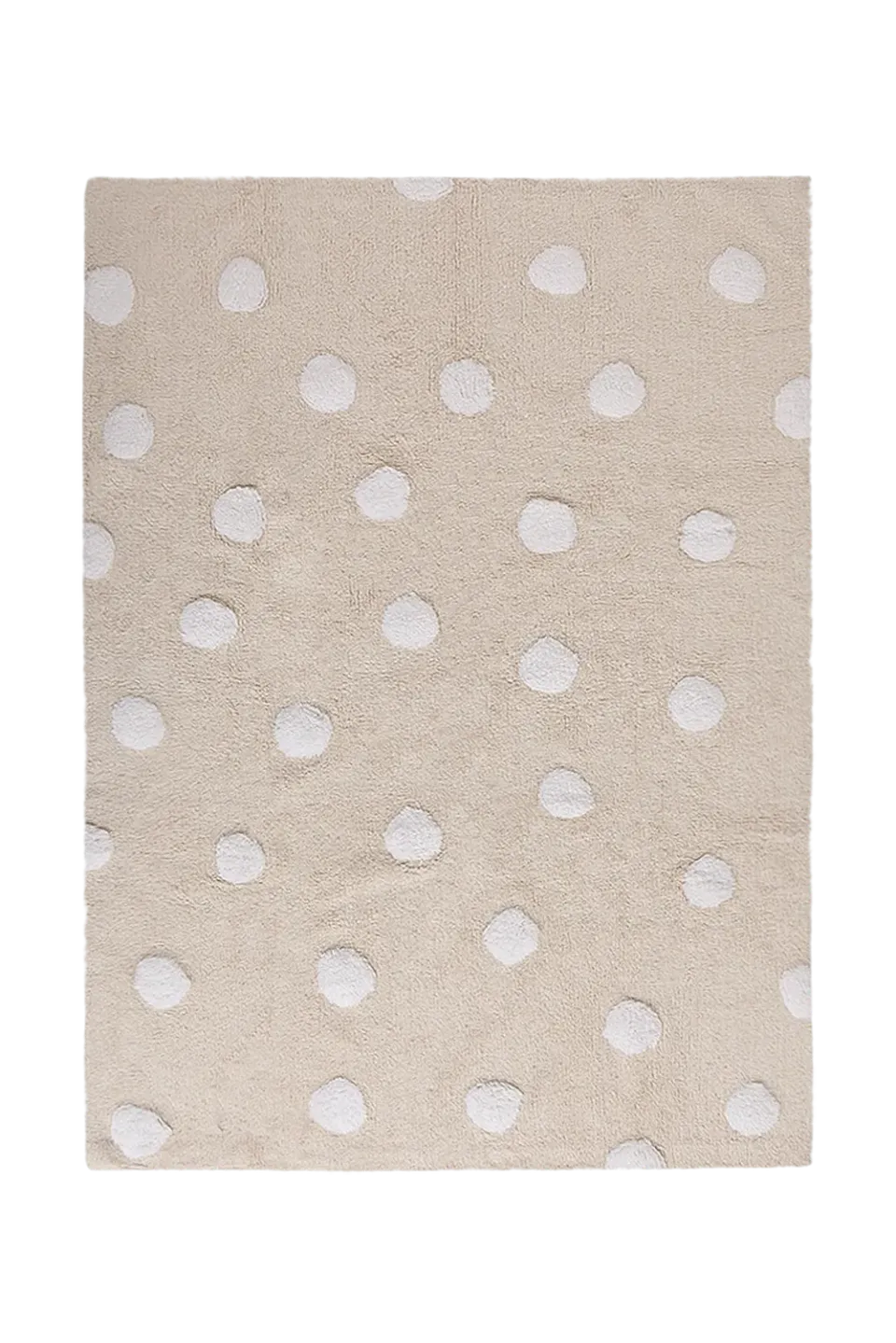 Lorena Canals Polka Dots Teppich 120x160 cm waschbar Beige