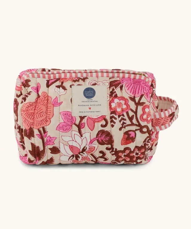 Doing Goods Molly Kosmetiktasche Medium Floral Rosa 20cm