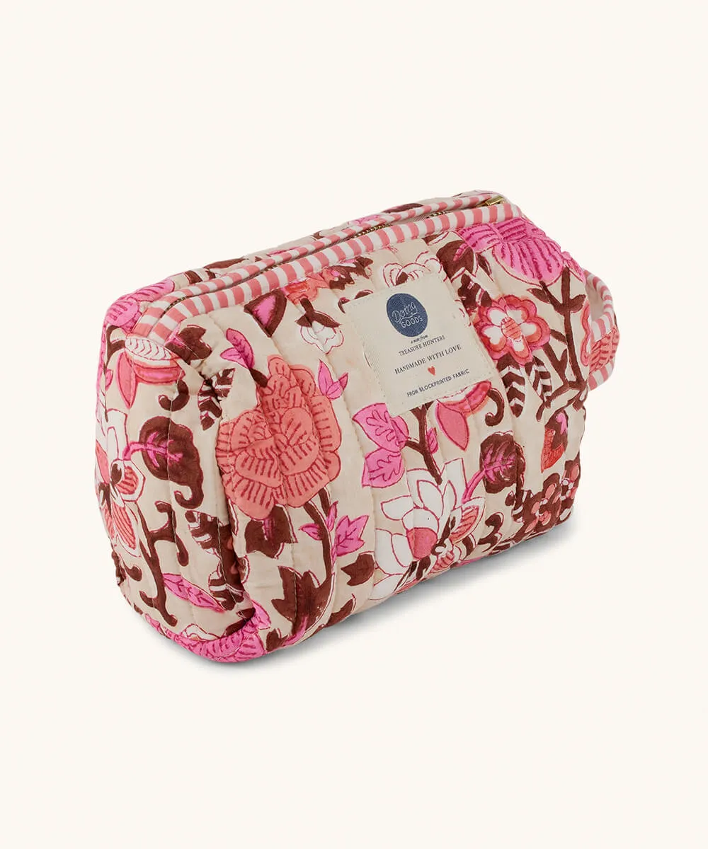 Doing Goods Molly Kosmetiktasche Medium Floral Rosa 20cm